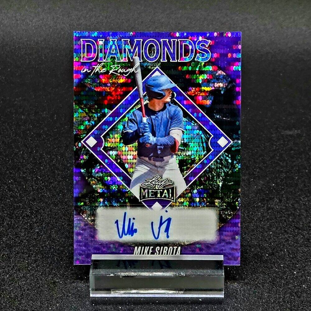 2025 Mike Sirota 3/3 Diamonds in the Rough Auto Los Angeles Dodgers Top Prospect